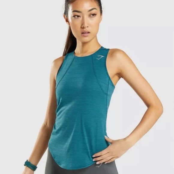 GYMSHARK SPEED TANK Women’s Turquoise Size large - Picture 1 of 17